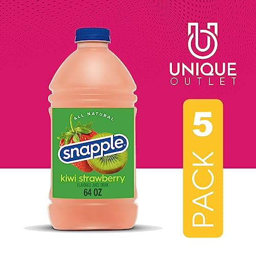 Snapple 5 Pack Kiwi Strawberry Juice Drink All Natural 64 Fl Oz Plastic Bottles Gluten Free 100% Recycled 5-64 Fl Oz Pack thumbnail