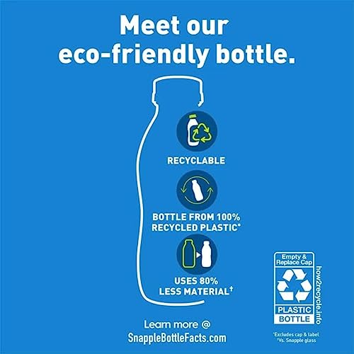 Snapple 5 Pack Kiwi Strawberry Juice Drink All Natural 64 Fl Oz Plastic Bottles Gluten Free 100% Recycled 5-64 Fl Oz Pack thumbnail