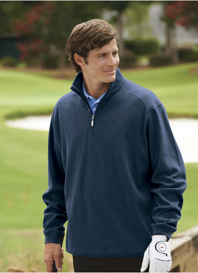 Bermuda Sands 9980 Mens Tyvola Long Sleeve Quarter-zip Pullover - Ink 3x