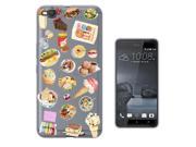 Htc One X9 Gel Silicone Case All Edges Protection Cover C0275 - Collage Food Ice Cream Cupcake Doughnut Macaroon Waffle Peanut Butter