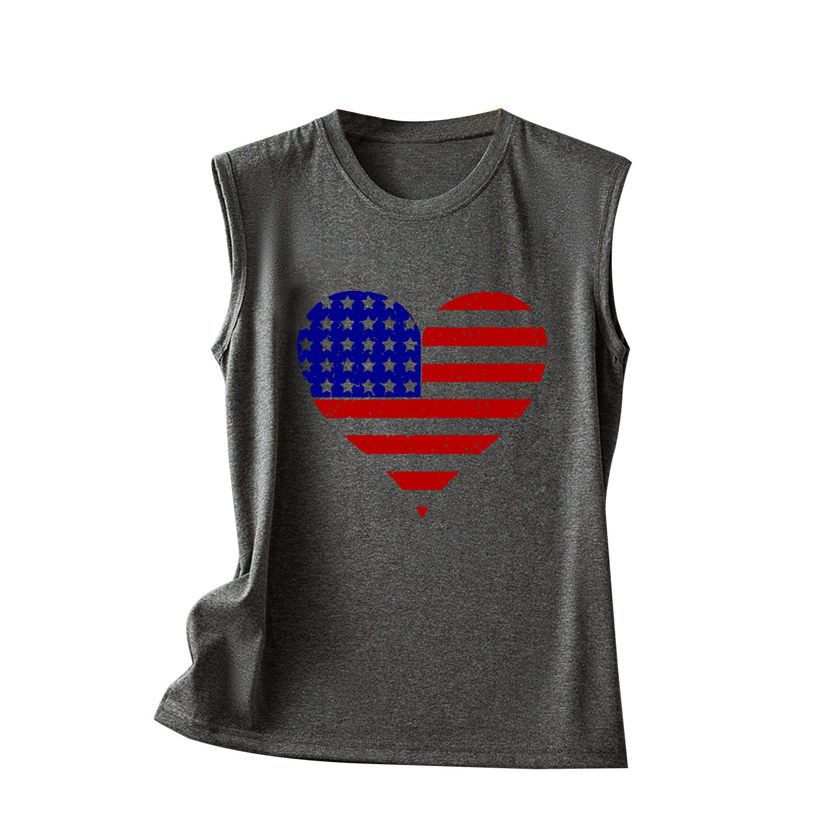 GWAABD Summer Round Neck Bodysuit Tank Top Tops T Shirt Tank Print Round Womens Neck Tee Sleeveless Vest Casual Tee Blouse Women S T-Shirts