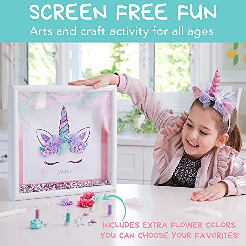 Amiti? Lane DIY Unicorn Picture Craft Kit - Gifts for Girls - Create Your Own Wall Art Bedroom Decor with This Arts & Crafts Kit for Kids - Girls Toys