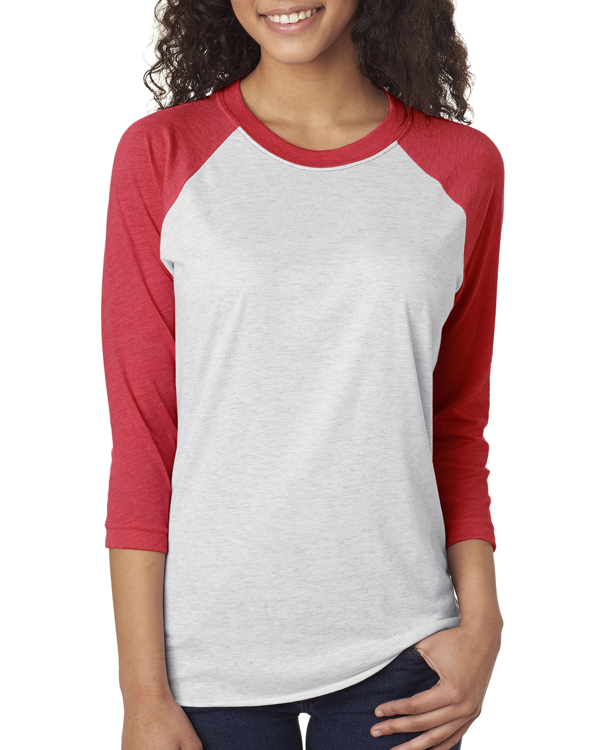 Next Level Active Apparel Unisex Tri-Blend 3/4-Sleeve Raglan - 6051
