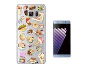 Samsung Galaxy Note 7 Gel Silicone Case All Edges Protection Cover C0275 - Collage Food Ice Cream Cupcake Doughnut Macaroon Waffle Peanut Butter
