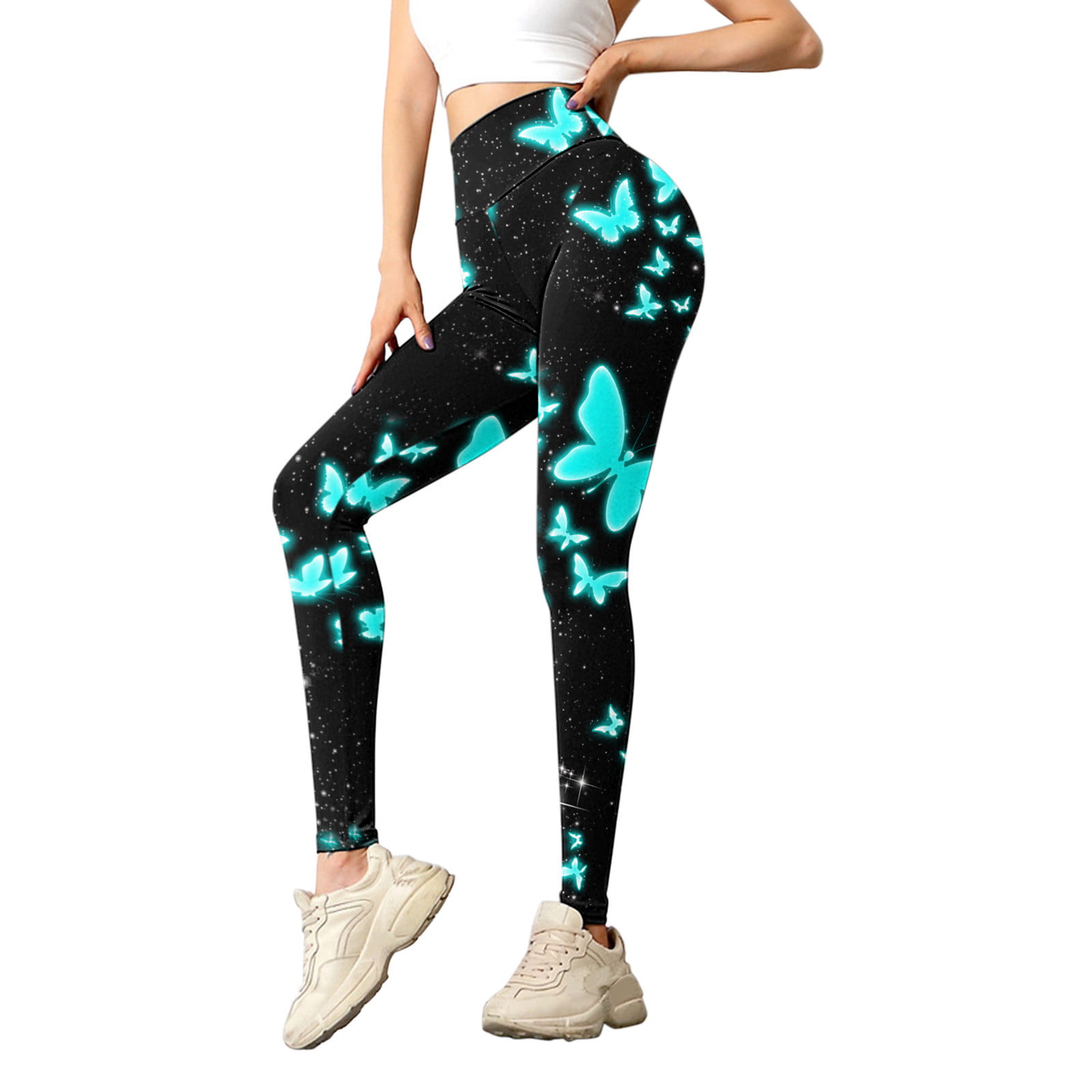 GWAABD Women Leggings Running Women S Yoga Control Tummy Pilates Pants Workout Print Pants Running for Yoga Booty Leggings Yoga Pants