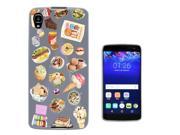 Alcatel Idol 4 (5.2'') Gel Silicone Case All Edges Protection Cover C0275 - Collage Food Ice Cream Cupcake Doughnut Macaroon Waffle Peanut Butter