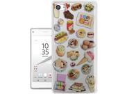 C0275 - Collage Food Ice Cream Cupcake Doughnut Mcaroon Waffle Peanut Butter Design Sony Xperia M4 Aqua E2303-e2306-e235  Case Silicone Gel Cover