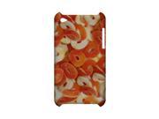 Slim & Protective Custom Printed Hard Case for Apple iPod Touch 4th Gen - Orange/white Gummy Rings