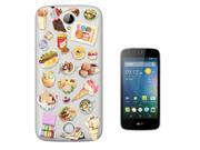 Acer Liquid Z330 Gel Silicone Case All Edges Protection Cover C0275 - Collage Food Ice Cream Cupcake Doughnut Macaroon Waffle Peanut Butter