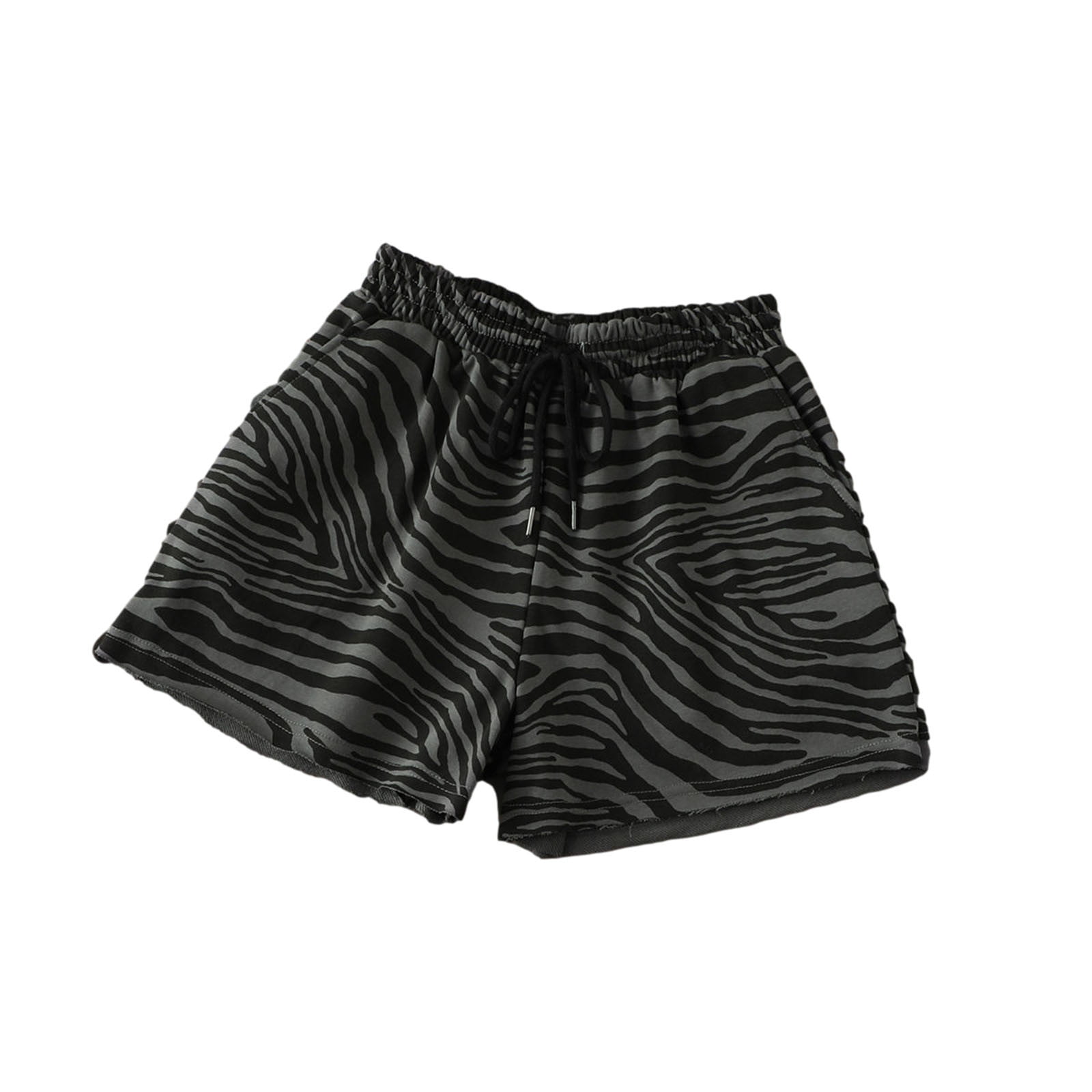 YANHAIGONG Women Pants Summer Shorts Pants for Women 2312 Womens Printing Comfy Drawstring Casual Elastic Waist Pocket Loose Shorts Pants