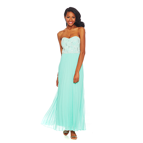 Juniors Crystal Doll Sequin Lace Dress 7, Mint