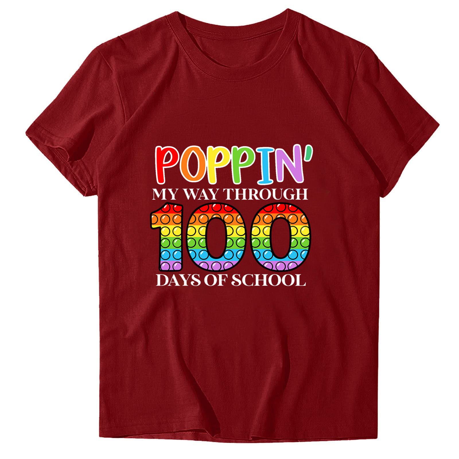 Women S Tops Fashion Letters Printed Graphic Round Neck Tunic Tees Summer Teen Girls Casual Loose Fit Blouse T-Shirt