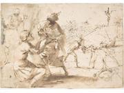 Figures Poster Print by Attributed to Francesco Allegrini (Italian  Cantiano 1615/20 �after 1679 Gubbio ) (18 X 24)