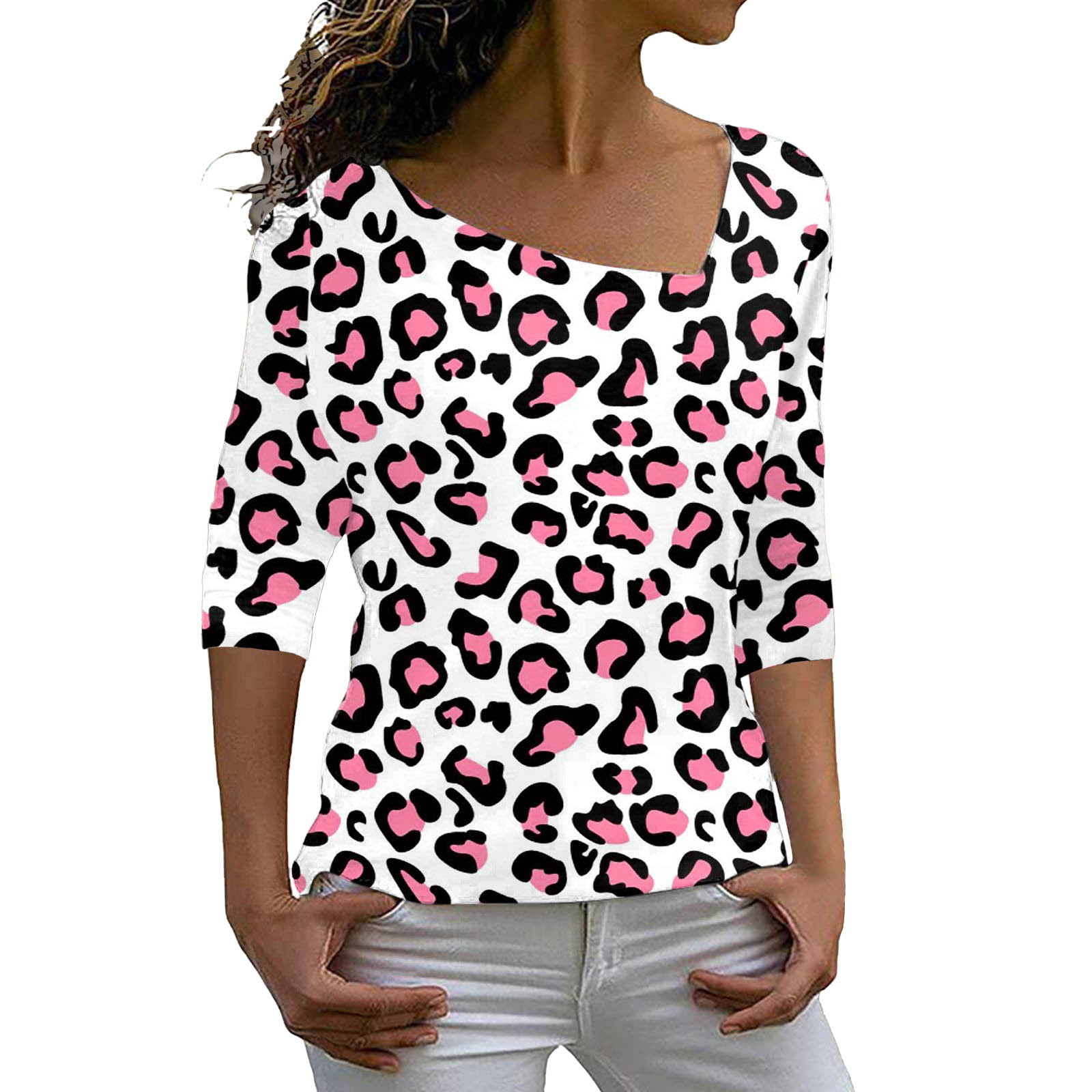 GWAABD Womens Long Sleeve Workout Shirt Women Long Sleeve Pullover Print Fashion Casual Valentine S Day T Shirt