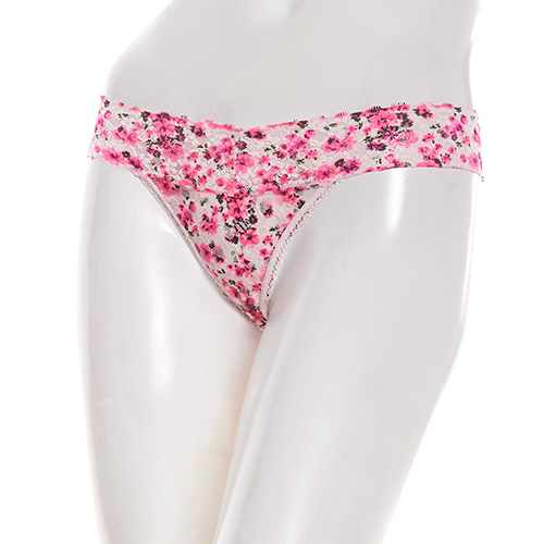 Juniors Jessica Simpson Printed Lace Thong M, Mint Chevron