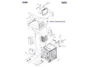 HP RM1-1679-000CN Rear Plate Assembly - Metal Support for Laser/Scanner Assemblies