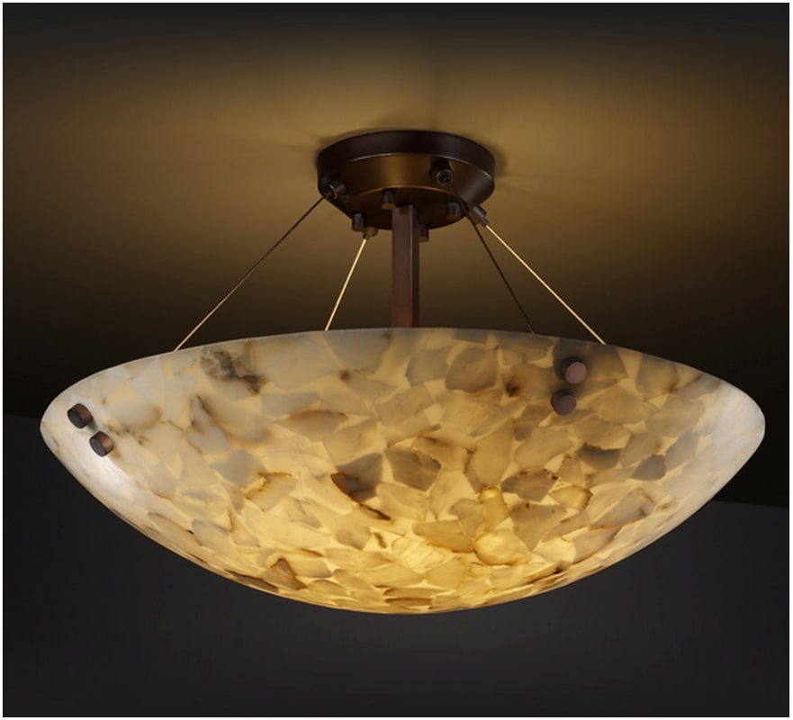 Justice Design Group ALR-9657-35-F1 Alabaster Rocks! 8 Light 48