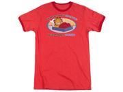 Garfield Pop Out of Bed Mens Adult Heather Ringer Shirt