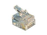 Rj-11 or Rj-12 Modular Connectors for Round Cable - 10 Pack