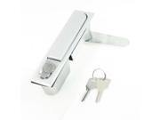 Unique Bargains Cabinet Silver Tone Hardware Pop up Push Plane Cam Lock + Key