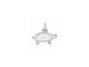 Sterling Silver Turtle Charm (0.4in Long X 0.7in Wide)