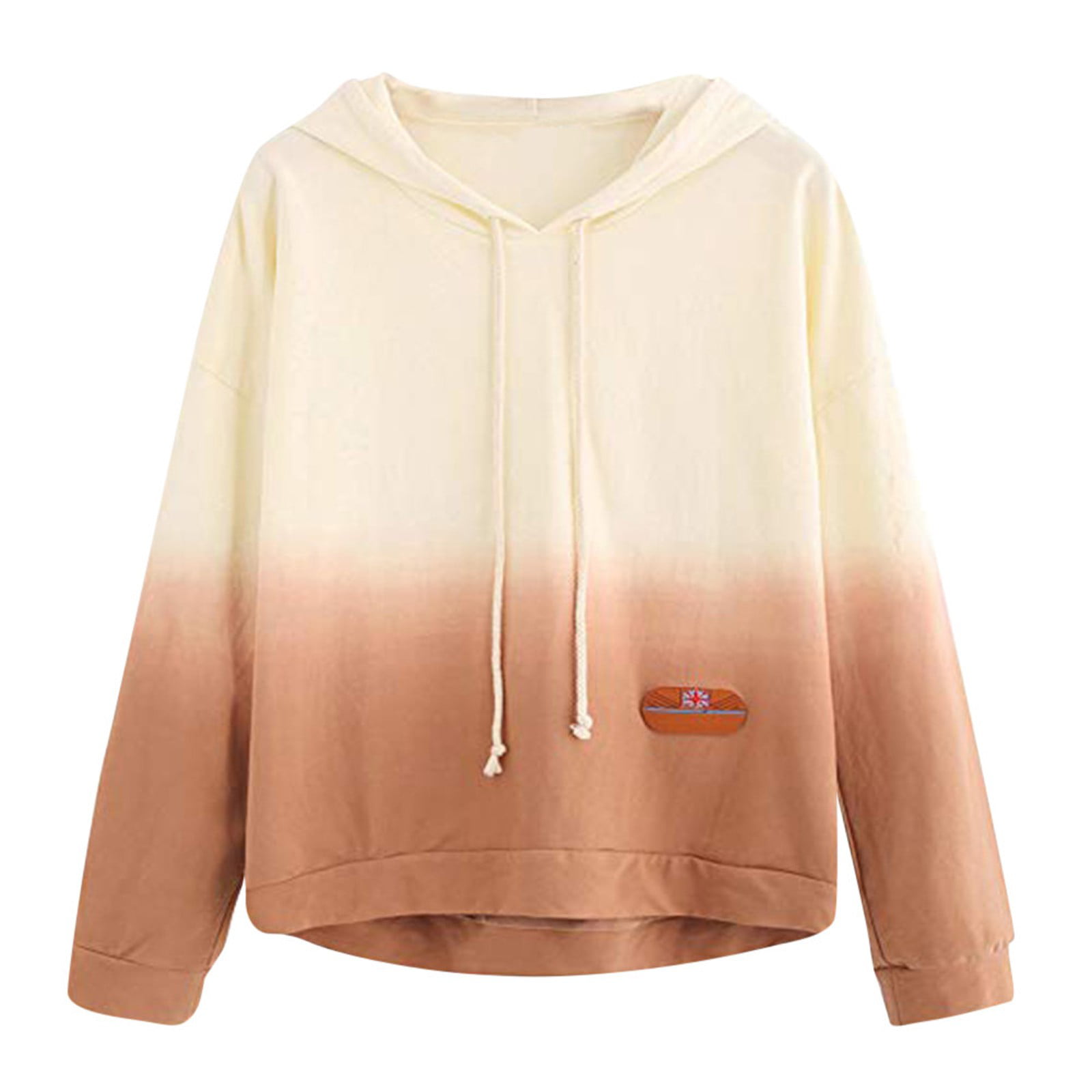Hoodies Woman Clearance  Hoodie Printed Patchwork Sweatshirt Long Sleeve Pullover Tops Blouse