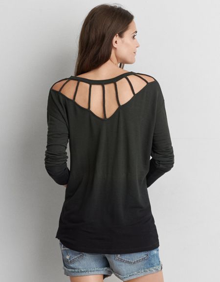 Ae Soft & Sexy Braided Strappy Sweatshirt