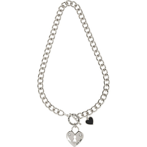 G by Guess Heart Charm Silver Tone Toggle Necklace-one Size,silver Tone
