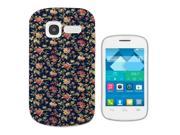 Alcatel One Touch Pop C1 Gel Silicone Case All Edges Protection Cover 563 -cute Vintage Shabby Chic Floral Roses Fleurs