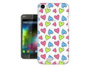Wiko Lenny Gel Silicone Case All Edges Protection Cover C0659 - Colourful Love Hearts Pop Art Collage