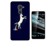 Vodafone Smart Platinum 7 (5.5) Gel Silicone Case All Edges Protection Cover C0412 - Trendy Kawaii Nature Unicorn Horse Fantasy Whimsical Rainbow Pop