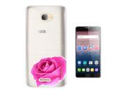 Alcatel Pop 4+ / Pop 4 Plus 5.5'' Gel Silicone Case All Edges Protection Cover C0435 - Pink Roses Shabby Chic Flora Fashion