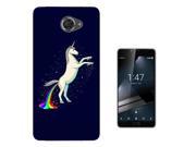Vodafone Smart Ultra 7 (5.5) Gel Silicone Case Protection Cover 1357 - Trendy Kawaii Nature Unicorn Horse Fantasy Whimsical Rainbow Pop
