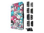 Sony Xperia Z3 Flip Case Credit Card Holder Cover Book Style 1743 - Kawaii Pop Art Tattoo Popcorn Ice Cream Candy Cartoon Monsters