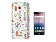 Alcatel Pop 4s 5.5'' Gel Silicone Case All Edges Protection Cover C0416 - Kawaii Retro Furniture Lamps Sketch Illustrations