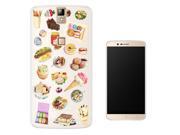 Elephone P8000 Gel Silicone Case Protection Cover C0275 - Collage Food Ice Cream Cupcake Doughnut Macaroon Waffle Peanut Butter