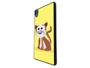 1136 - Cat Animal Drawing Yellow Design for Sony Xperia Z1 Hard Plastic Case Back Cover