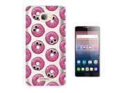 Alcatel Pop 4+ / Pop 4 Plus 5.5'' Gel Silicone Case All Edges Protection Cover C0311 -donut Illustration Candy Bakery Food Love Collage Trend Blogger