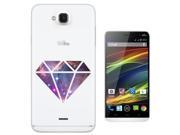 Wiko Slide Gel Silicone Case All Edges Protection Cover C0655 - Cosmic Colourful Street Wear Diamond Pop Art