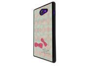 1021 - Pink Bow Girls Fashion Love Quote Design for Sony Xperia E4 Hard Plastic Case Back Cover