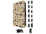 Nokia Lumia 620 Flip Case Cover Book Style Tpu Case 1529 - Trendy Kwaii Collage Burger Pizza Pop Cola Junk Food Bourbon Cookies