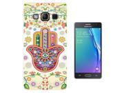 Samsung Z3 Corporate Edition Gel Silicone Case All Edges Protection Cover 052 - Lucky Charm Floral Hamsa Hand Shabby Chic