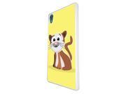 1136 - Cat Animal Drawing Yellow Design for Sony Xperia Z2 Hard Plastic Case Back Cover
