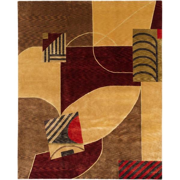 Ecarpetgallery Hand-knotted Silk Touch Beige, Red Wool,silk Rug (8'0 X 10'0)