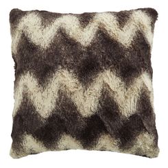 Faux Fur Tip Decorative Pillow 18x18
