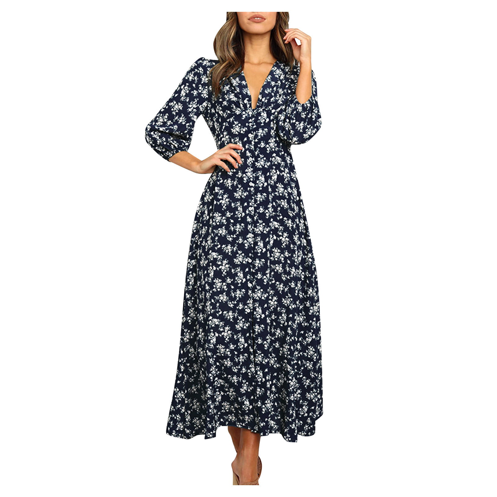 GWAABD Dresses WomenWomens Tshirt Dress Women S Dress Pocket Home Knee Length Dress