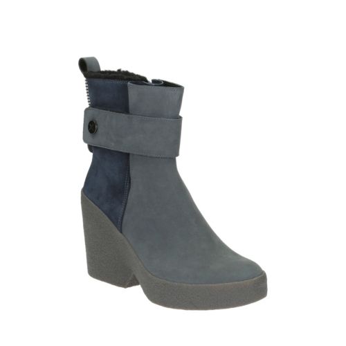 Clarks Womens Tavan Dawn in Grey Combi, 10 Medium