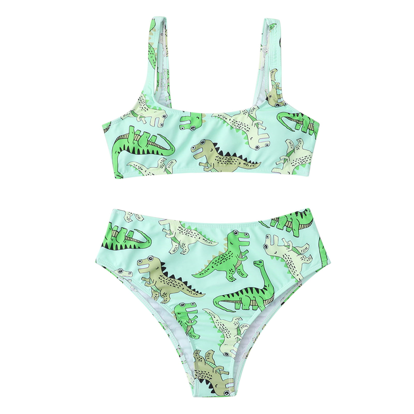GWAABD Gifts for Women Set Dinosaur Swimsuit Two Print Cute Set Women Pieces Split Bikini Swimwear Swimwears Tankinis Set