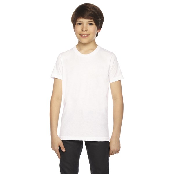 Youth White 50/50 Polyester/cotton Short Sleeve T-shirt
