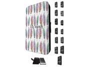 Samsung Galaxy J5 J500f-2015 Flip Case Credit Card Holder Cover Book Style 1705 - Fly Away Colourful Feathers Lucky Charm
